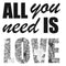 All You Need Is Love BW Universal Laptop 16.6in (13.4 x 9.7in) Skin